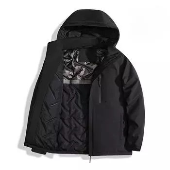 Хлопковая одежда Мужская утолщенная графеновая мужская и женская зимняя куртка для альпинизма и активного отдыха Мужская одежда с хлопковой подкладкой L