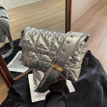 Хлопковая одежда одно плечевая сумка повседневная сумка нишевая универсальная сумка-мессенджер высококачественная вышитая нить женская сумка золотой