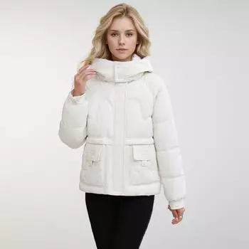 Хлопковая одежда женская короткая зимняя модная свободная и тонкая теплая куртка с большим карманом M хаки