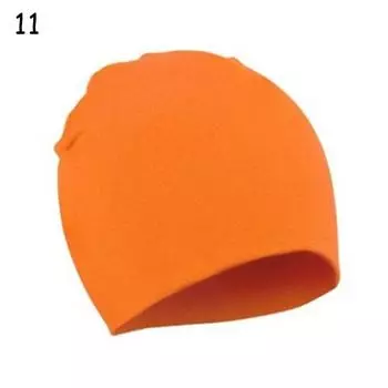 Хлопковая однотонная уличная лыжная детская мешковатая шапка, детский головной убор, вязаные шапки, зимние теплые шапочки 11