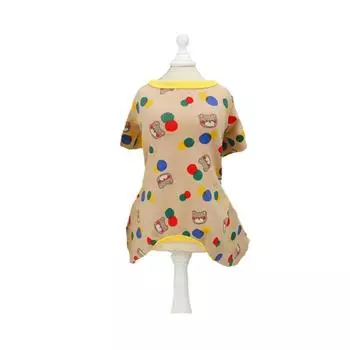 Хлопковая пижама для собаки с рисунком медведя, тонкая одежда для щенка, пальто для щенка, нижняя майка для собаки, кошка XXL