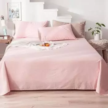 Хлопковая плоская простыня, однотонная простыня, односпальная, двуспальная, размера Queen, мягкая и удобная простыня для дома и гостиницы 120X230cm 1piece
