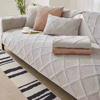 Хлопковая плюшевая подушка для дивана Shu, универсальный противоскользящий кожаный чехол для дивана Four Seasons, новый универсальный плюшевый чехол 70*70cm