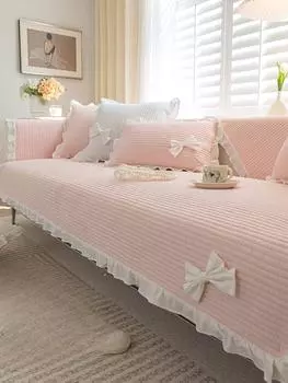 Хлопковая подушка для дивана, хлопчатобумажная ткань, универсальная нескользящая подушка Four Seasons, легкий роскошный чехол для дивана 70*70cm