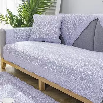 Хлопковая подушка для дивана на все сезоны, тканевая пасторальная кожаная нескользящая подушка, простой современный универсальный чехол 70*70