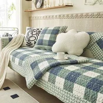 Хлопковая подушка для дивана на все времена года, нескользящая, простая ткань, подушка для сиденья из чистого хлопка, кожаный чехол для дивана, тканевое полотенце 70*70cm