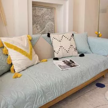 Хлопковая подушка для дивана, нескользящая стеганая ткань, простая современная подушка, домашний декор, подушка для чехла на диван 70X70