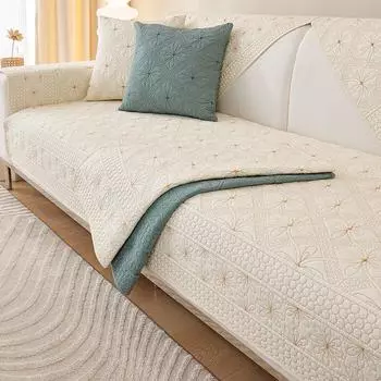 Хлопковая подушка для дивана, стиранная весной, универсальный чехол на спинку, нескользящий, простой чехол для дивана, подушка на все времена года 70*70cm