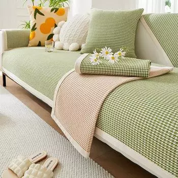 Хлопковая подушка для дивана, универсальная нескользящая ткань на четыре сезона, льняная грубая ткань, современный простой чехол, чехол на спинку, подушка для полотенца 70*70cm