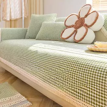 Хлопковая подушка для дивана, универсальная нескользящая подушка для четырех сезонов, чехол для дивана, новинка 2024, универсальный универсальный чехол, ткань 70*70