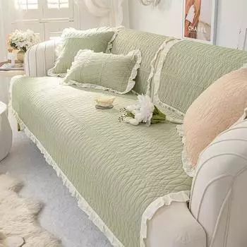 Хлопковая подушка для дивана, универсальная нескользящая ткань на четыре сезона, простая современная гостиная с тканевым чехлом для полотенец на спине 70x70