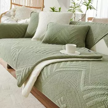 Хлопковая подушка для дивана, универсальная подушка для четырех сезонов из чистого хлопка, нескользящая тканевая подушка в скандинавском стиле, простой современный летний кожаный чехол 70*70