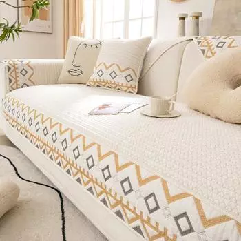 Хлопковая подушка для дивана, универсальное четырехсезонное полотенце для спинки, ткань, противоскользящая подушка, чехол для дивана, новый пылезащитный чехол 70*70