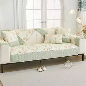 Хлопковая подушка для дивана, универсальные нескользящие хлопковые подушки для сидений на четыре сезона, простота из массива дерева, современный кожаный чехол для дивана, тканевый чехол 70*70cm