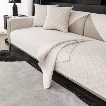 Хлопковая подушка для дивана, универсальный чехол для дивана для гостиной, нескользящий простой чехол для дивана, полный комплект, легкий, роскошный 70x70cm 1pcs