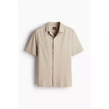 Хлопковая походная рубашка HM Regular Fit Pima, бежевая