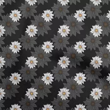 Хлопковая поплиновая черная ткань oneOone с цветочным принтом для шитья, ткань для рукоделия с принтом в ярдах, 42 дюйма 42 Inch Wide - Viscose Chiffon чёрный