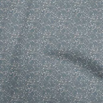 Хлопковая поплиновая синяя ткань oneOone Каламкари, швейные поделки, принты на ткани в ярдах, 42 дюйма 42 Inch Wide - Viscose Chiffon синий