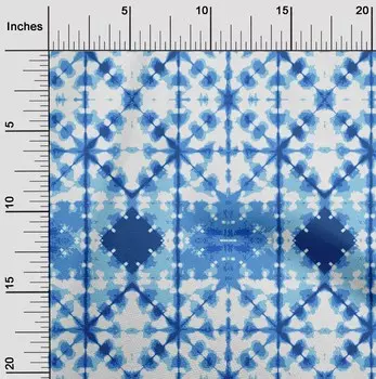 Хлопковая поплиновая ткань oneOone среднего синего цвета в клетку, принадлежности для квилтинга шибори, ткань для шитья с принтом в ярдах, 42 дюйма 42 Inch Wide - Viscose Chiffon средний синий
