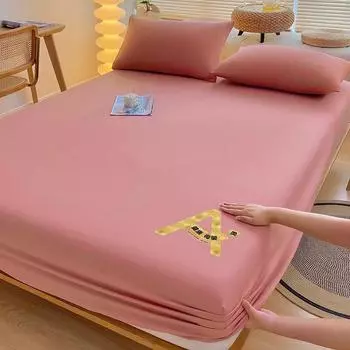 Хлопковая простыня для ухода за кожей, одинарный двойной наматрасник размера «king-size» с резинкой, простыня 140x200 200x220 90x190x20cm 1pc