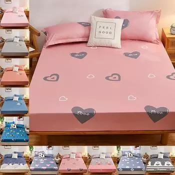 Хлопковая простыня, наматрасник с принтом, пододеяльник, покрывало, регулируемый защитный чехол для кровати, четыре угла с резинкой 90X200CM Only a Sheet