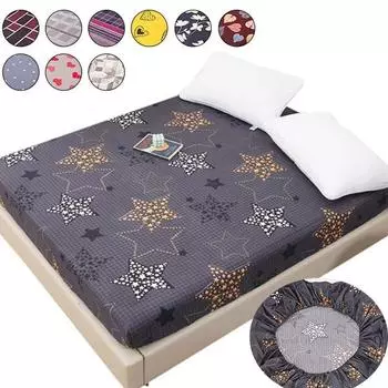 Хлопковая простыня с принтом на подкладке из эластичного полиэстера, наматрасник на кровать, нескользящий дышащий чехол на кровать, защитная накладка без наволочки 80X200cm Only a Sheet
