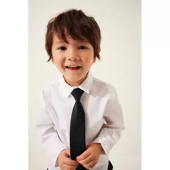 Хлопковая рубашка с длинными рукавами HM белая