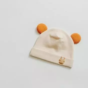 Хлопковая шапочка для девочек и мальчиков, милая, для новорожденных, хлопковая, повседневная, теплая, для путешествий и отдыха на природе, для малышей, весна-осень 0-3 месяца серый