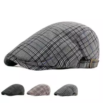 Хлопковая шляпа с язычком утки, мужская берет, английская шляпа для отдыха от солнца, шляпа для мужчин и женщин, шляпа Forward M56-58cm серый