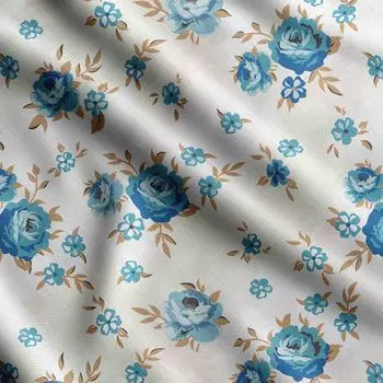 Хлопковая стеганая ткань с цветочным принтом Soimoi, продаваемая во дворе, хлопковая ткань средней плотности шириной 42 дюйма, швейные принадлежности 42 Inch Wide - Cotton Cambric бежевый