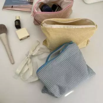 Хлопковая сумка для хранения макияжа, мягкая сумка для хранения, модная сумка для хранения монет синий