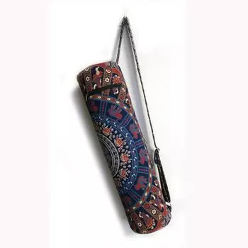 Хлопковая сумка для коврика для йоги, спортивная сумка ручной работы, сумка для переноски, сумка для пилатеса, сумка для фитнеса, сумка для упражнений L-26 Inch, Dia-6 Inch разноцветный