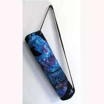 Хлопковая сумка для коврика для йоги, спортивная сумка ручной работы, сумка для переноски, сумка для пилатеса, сумка для фитнеса, сумка для упражнений L-26 Inch, Dia-6 Inch разноцветный