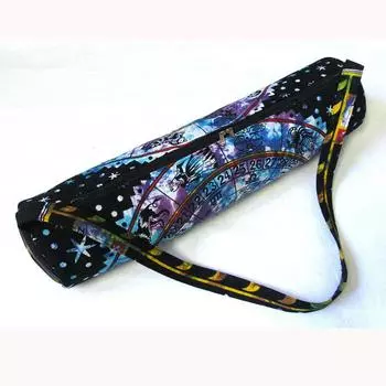 Хлопковая сумка для коврика для йоги, спортивная сумка ручной работы, сумка для переноски, сумка для пилатеса, сумка для фитнеса, сумка для упражнений L-26 Inch, Dia-6 Inch разноцветный