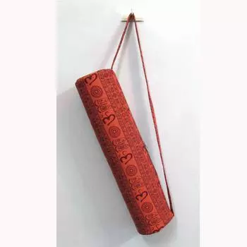 Хлопковая сумка для коврика для йоги, спортивная сумка ручной работы с регулируемым плечевым ремнем, спортивная сумка, сумка для пилатеса, спортивная сумка-переноска, сумка для упражнений L-26 Inch, Dia-6 Inch разноцветный