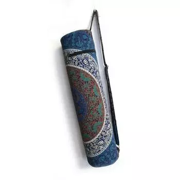 Хлопковая сумка для коврика для йоги, спортивная сумка ручной работы, сумка для переноски, сумка для пилатеса, сумка для фитнеса, сумка для упражнений L-26 Inch, Dia-6 Inch разноцветный