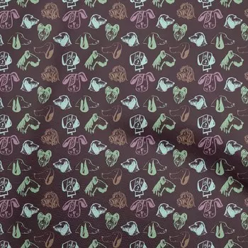 Хлопковая ткань oneOone Flex Maroon, ткань для шитья с цветочным принтом и щенками во дворе, одежда с принтом «сделай сам», швейные принадлежности, 40 дюймов 42 Inch Wide - Viscose Chiffon чёрный