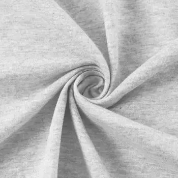 Хлопковая трикотажная ткань Heather Width Stylish [moonfarm], серая, тонкая, 180 см, ручная работа, 100% хлопок, простая, (Светло-серый, 1м)