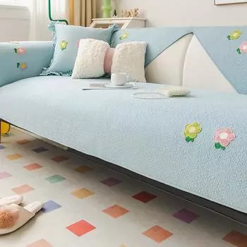 Хлопковая универсальная подушка для дивана в пасторальном стиле на четыре сезона, простой чехол на спинку, чехол для полотенца, нескользящая подушка для дивана 70*70cm