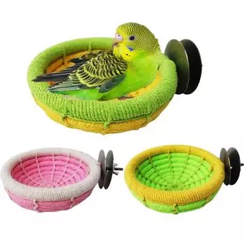 Хлопковая веревка для птиц, подвесная спальная кровать, простая в установке, домик для попугаев, гнездо для домашних животных и птиц снаружи