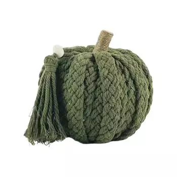 Хлопковая веревка Тыква, Настольные украшения, Плетеные вручную украшения, Реквизит для праздничного украшения. One Size