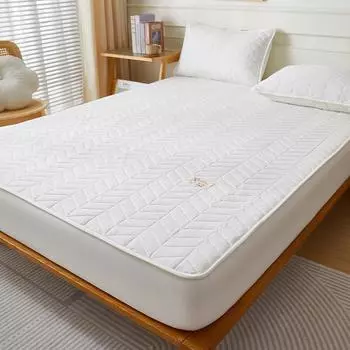 Хлопковая водонепроницаемая простыня на подкладке, утолщенная стираная хлопковая трехсекционная наматрасница Simmons 90x200cm