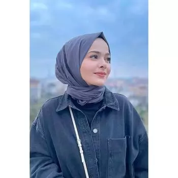 Хлопковая вуаль Хиджаб Антрацит