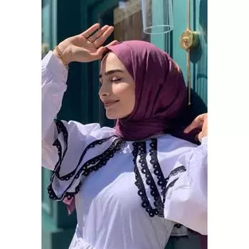 Хлопковая вуаль Хиджаб Фиолетовый