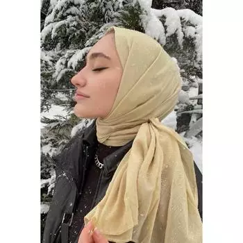 Хлопковая вуаль Хиджаб Мягкий желтый