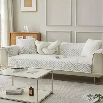 Хлопковая вышитая диванная подушка для гостиной, нескользящая, универсальный чехол для дивана на четыре сезона, универсальные диванные подушки, полотенце на спинку A 70x70cm 1pc