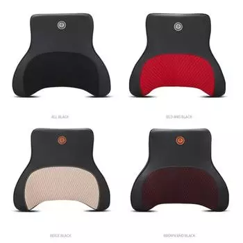 Хлопковая задняя поддержка из пены с эффектом памяти для поясничной подушки офисного автомобиля для поддержки сиденья, поясничной подушки чёрный/кофейный