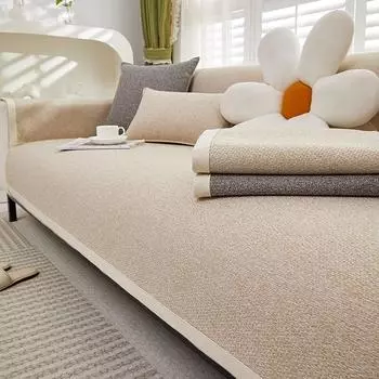 Хлопково-льняная подушка для дивана, льняная подушка, универсальная нескользящая универсальная нескользящая льняная подушка на четыре сезона, простой современный чехол для дивана, ткань 70X70cm