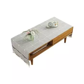 Хлопково-льняная скатерть, прямоугольная ТВ-кабина, кофейная настольная бахрома, водонепроницаемая скатерть для столовой, сада