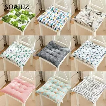 Хлопково-льняная утолщенная подушка, летняя дышащая подушка для офисного стула, студенческая классная доска, татами, круглая мягкая подушка 45*45CM